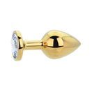 Toosh Gold Metal Butt Plug Medium Clear Stone additional 5