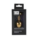 Toosh Gold Metal Butt Plug Medium Clear Stone additional 9