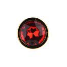 Toosh Gold Metal Butt Plug Medium Red Stone additional 10