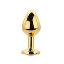 Toosh Gold Metal Butt Plug Medium Red Stone additional 4