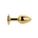Toosh Gold Metal Butt Plug Small Pink Stone additional 4