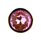 Toosh Gold Metal Butt Plug Small Pink Stone additional 8