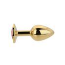 Toosh Gold Metal Butt Plug Small Red Stone additional 3