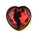 Toosh Heart Shaped Gold Butt Plug with Red Stone Large additional 6