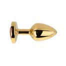 Toosh Heart Shaped Gold Butt Plug with Red Stone Small additional 4
