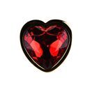 Toosh Heart Shaped Gold Butt Plug with Red Stone Small additional 8