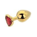 Toosh Heart Shaped Gold with Red Stone Medium additional 5