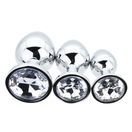 Toosh Metal Butt Plug Silver Set of 3 Clear Stone additional 7