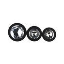 Toosh Silicone Butt Plug Black Set of 3 Clear Stone additional 10