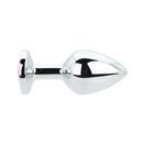 Toosh Silver Metal Butt Plug Medium Pink Stone additional 5