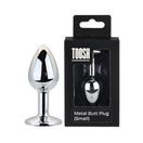 Toosh Silver Metal Butt Plug Small Clear Stone additional 3