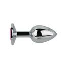 Toosh Silver Metal Butt Plug Small Pink Stone additional 5