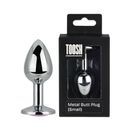 Toosh Silver Metal Butt Plug Small Pink Stone additional 3