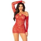 Leg Avenue Seamless Off the Shoulder Mini Dress Red additional 1