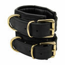 Bound Noir Nubuck Leather Slim Wrist Cuffs additional 3