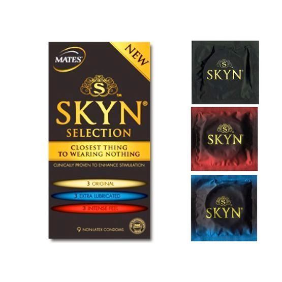 Mates Latex Free Condoms Selection Pack - Original, Intense, Extra Lube