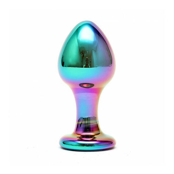 Sensual Multi Coloured Glass Melany Anal Dildo 3.75 Inch