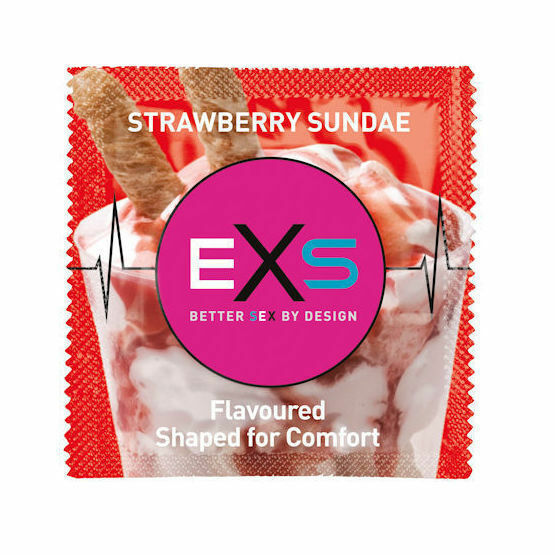 EXS Strawberry Flavoured Condoms (200 Pack)