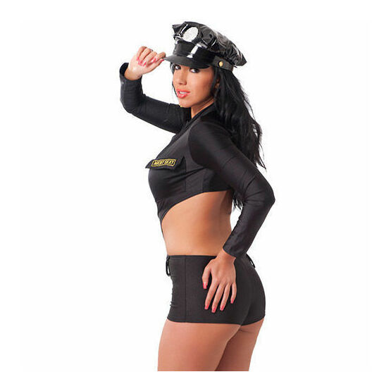 Black One Piece Police Uniform With Hat