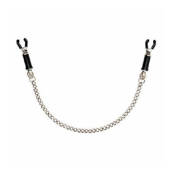 Silver Nipple Clamps With Chain
