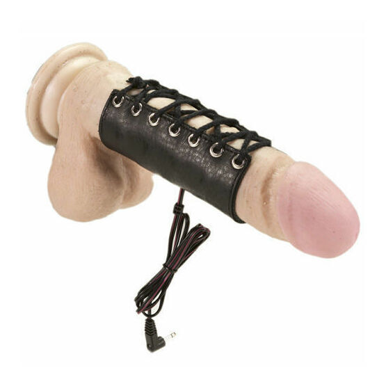 Rimba Electro Stimulation Leather Cock Sleeve