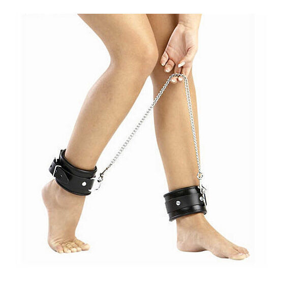 Zado Leather And Chain Ankle Leg Restraint