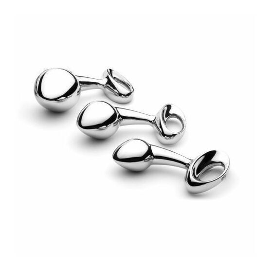 Njoy Pure Plugs Small Stainless Steel But Plug 3 Inch