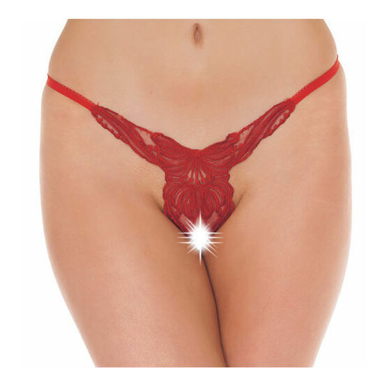 Red Crotchless GString
