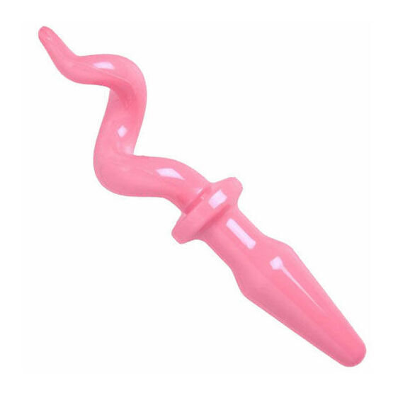 Master Series Pig Tail Pink Butt Plug 5 Inch