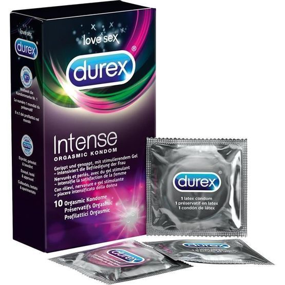 Durex Intense Ribbed &amp; Dotted Condoms (Box of 10)