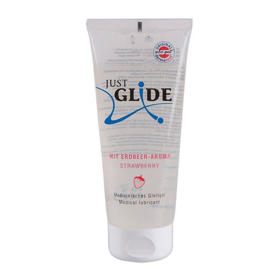 Just Glide Strawberry Flavoured Water-Based Lube 200ml