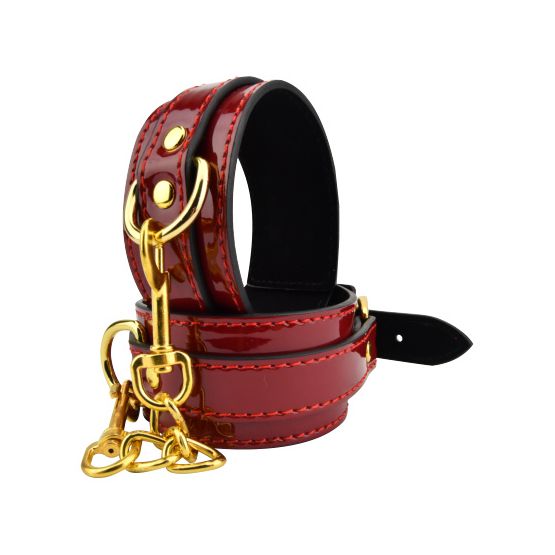 Bound to Please Red Ankle Cuffs