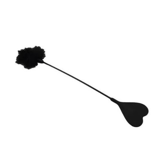 Bound to Please Silicone Heart Shaped Crop with Feather Tickler