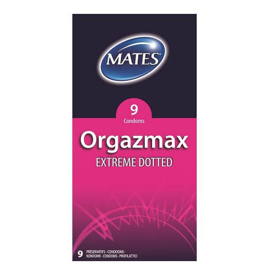 Mates Orgazmax Extreme Dotted Condoms 9 Pack