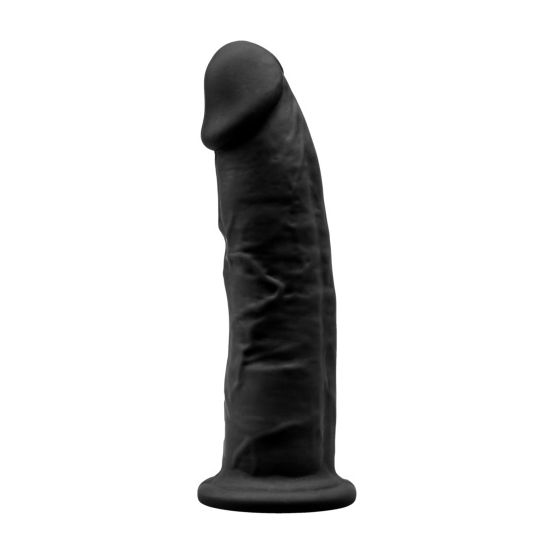 SilexD 9 inch Realistic Girthy Silicone Dual Density Dildo with Suction Cup Black