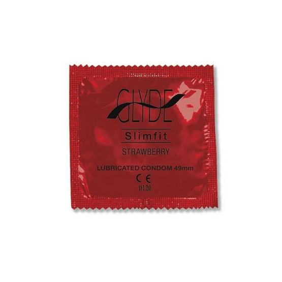 Glyde Ultra Slimfit Strawberry Flavour Vegan Condoms 100 Bulk Pack