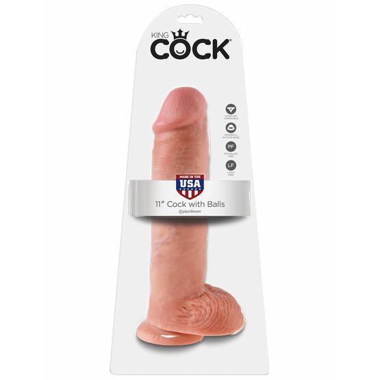 Pipedream King Cock with Balls-Flesh 11 Inch