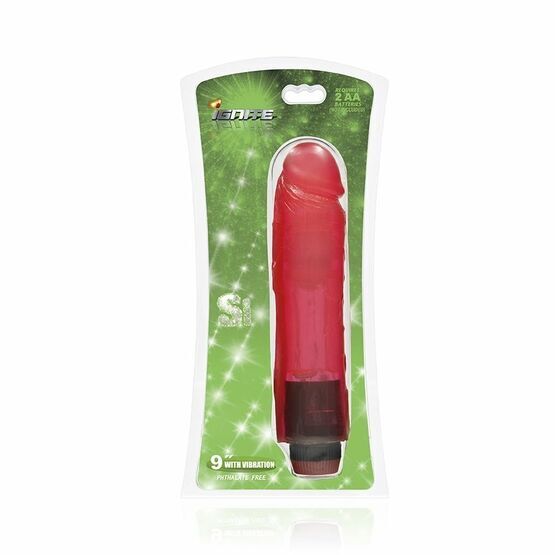 SI Novelties 9 Inch Vibrating Cock-Red