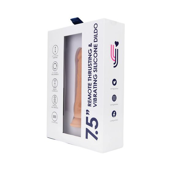 Loving Joy 7.5" Remote Gyrating &amp; Vibrating Silicone Dildo