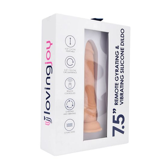 Loving Joy 7.5" Remote Thrusting &amp; Vibrating Silicone Dildo