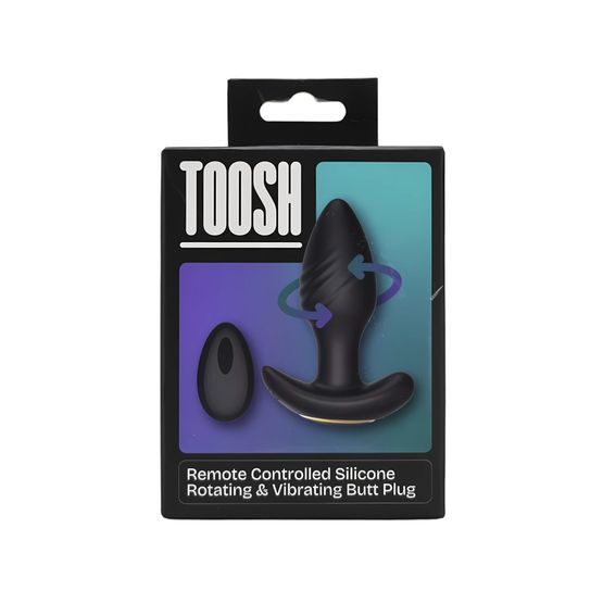 Toosh Remote Controlled Silicone Rotating &amp; Vibrating Butt Plug