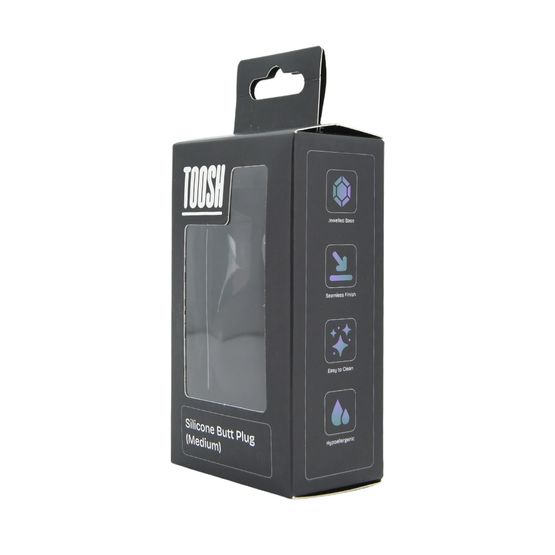 Toosh Black Silicone Butt Plug Medium