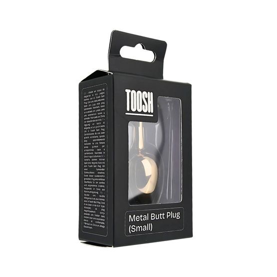 Toosh Gold Metal Butt Plug Small Clear Stone
