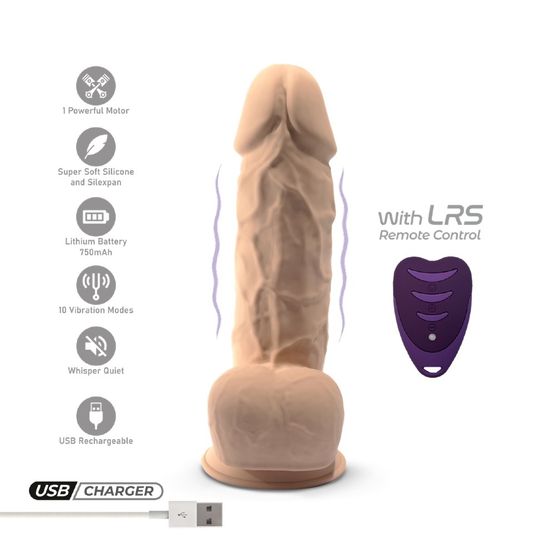SilexD 8.5 inch Remote Controlled Vibrating Girthy Silicone Dildo